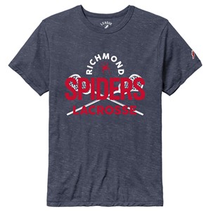 League Heather Lacrosse Sticks Tee -  navyheather